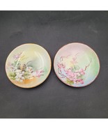 Pair Of Antique c1915 Luneville Limoges France White Trim Salt Dip Relis... - $16.26 CAD