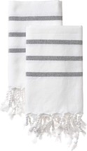 Set of 2 Turkish Cotton Hand Towels for Kitchen and Bathroom - Farmhouse Style - £8.88 GBP+