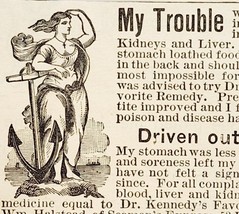 1887 Doctor Kennedy Remedy Victorian Quack Medicine NY Advertisement 2.25 x 2.25 - £9.18 GBP