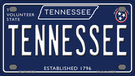 TN Tennessee Blue Novelty Mini Metal License Plate - £11.76 GBP