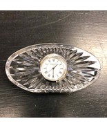 Waterford Clear Crystal Mantle Desk Clock 4.75” x 2.5” Needs New Battery... - £33.53 GBP