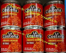 6X La Costena Pimiento Morron En Tiras - 6 De 200g c/u - Envio Prioridad - $27.08