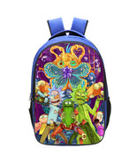 WM Rick And Morty Backpack Daypack Schoolbag Bookbag Blue Type Pickle Co... - $32.81 CAD