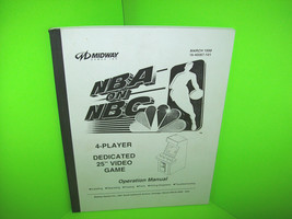 NBA On NBC 1999 Original 25&quot; 4-PL Video Arcade Game Service Parts MANUAL... - $28.26