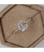 Cushion Cut Engagement Wedding Classic Hidden Halo Anniversary Gifts For... - $112.64