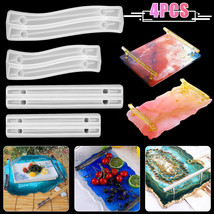 4 Sets Tray Handle Resin Mold Silicone Epoxy Casting Mould for DIY Cabin... - £14.93 GBP