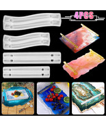 4 Sets Tray Handle Resin Mold Silicone Epoxy Casting Mould for DIY Cabin... - £14.25 GBP