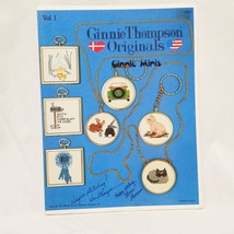 Ginnie Minis Cross Stitch Leaflet Ginnie Thompson Originals Bunny Pig Ca... - $14.84