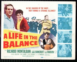 Life in the Balance 11&quot;x14&quot; Title Lobby Card #1 Ricardo Montalban Anne Bancroft - £34.32 GBP