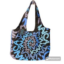 Robin Ruth Tote Bag Jamaica Multi Blue Zippered Bag Charm Vacation Cruis... - $18.81