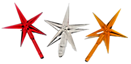 Vintage Four Inch Multi-Colored Star for Ceramic Christmas Tree Lot of 15 - £27.49 GBP