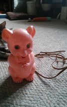 Vtg Pink Best Plastic Night Light Bear Bank Weird Creepy - $279.41 MXN