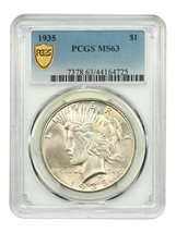 1935 $1 PCGS MS63 - $280.09