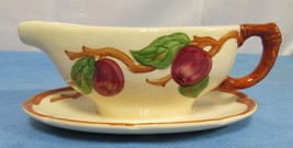 Franciscan Gravy Sauce Boat Underplate Tray  8 3/8&quot; Hand Decor Excellent 1950&#39;s - £11.73 GBP