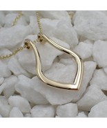 14K Geometric Ring Holder Necklace Pendant Silver Gold Anniversary Women... - $110.77 CAD+