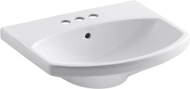 Kohler K-2363-4-0 Cimarron Bathroom Sink Basin, White - £162.26 GBP