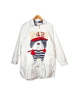 Rare Jackie Robinson French Bulldog full snap button Samll White graphic... - $42.51