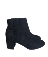 Rockport Womens Black Faux Suede Side Zip Ruffle Bootie Ankle Boots Size 8.5 - $69.88