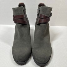 Sam Edelman Hannah Gray Leather Ankle Strap Buckle Shoes Booties Boots S... - $43.95