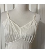 Vintage Sliperfection Full Slip Sz 38 White Bodice Form Fitting Adjustab... - $16.88