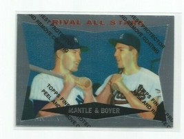 Mantle &amp; BOYER-RIVAL ALL-STARS 1997 Topps Finest Mantle Commemorative Card #28 - £7.45 GBP