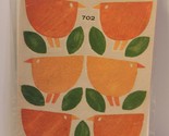 Vintage BSB EuroDecal Orange Birds &amp; Leaves Box1 - $6.92