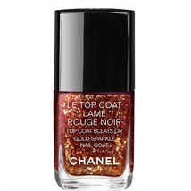 Chanel Rouge Noir Nail Coat Top Polish Gold Sparkle Limited Edition New - £55.94 GBP