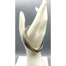 Vintage Stacked Skinny Bangles Bracelet, 14 Interlocked Engraved Thin Ba... - $25.16
