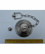 25EE19 CHANDELIER DROP, 6&quot; X 1-3/8&quot; ESCUTCHEON, 13&quot; CHAIN, BRUSHED CHROM... - $8.56