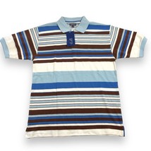 NWT Men&#39;s Koman Jeans Polo Shirt Striped Y2K Baggy Extra Long - £11.79 GBP