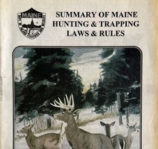 Maine 1999 Hunting &amp; Trapping Laws Rules Vintage 1st Printing Booklet #1... - £15.92 GBP