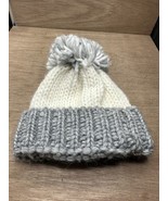 Gelso Bianco Italy Alpaca Wool Pom Pom Chunky Knit Winter Hat - £15.53 GBP