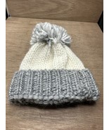 Gelso Bianco Italy Alpaca Wool Pom Pom Chunky Knit Winter Hat - $27.01 CAD