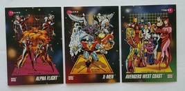 1992 Impel Marvel Universe &quot;Teams&quot; lot of 3 cards in NM Condition - $4.90