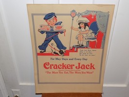 Vintage Cracker Jack Cardboard Store Advertising Sign - $222.75
