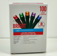 Bright 100 LED Battery Powered 20 ft.  Multicolor Christmas Holiday Ligh... - $9.89