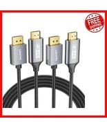 Braided 4K DisplayPort to HDMI Cable Pack - 10FT Length for Seamless Str... - $53.70 CAD