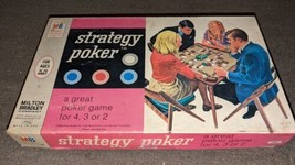 Strategy Poker Board Game (1968) Milton Bradley Poker Game w/Mat - $29.69