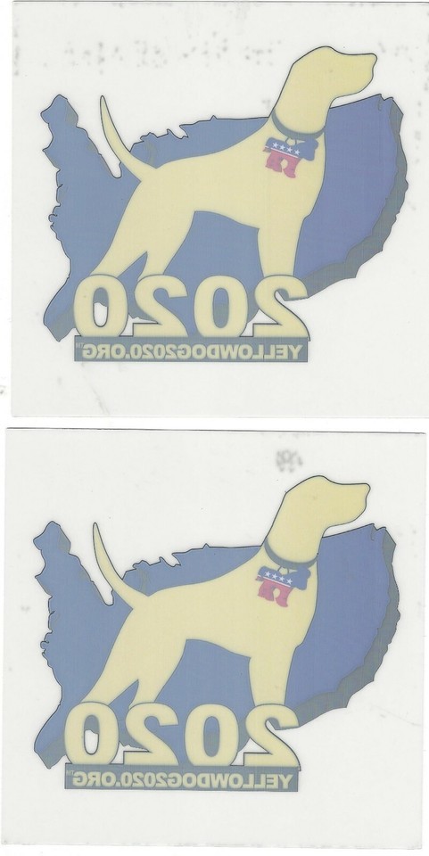 DEFEAT TRUMP Yellow Dog 2020 Democrats Vote Down Ballot 2 Win! Decal - $3.91