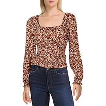 MSRP $34 Polly &amp; Esther Womens Juniors Smocked Floral Top Size Small - £9.43 GBP