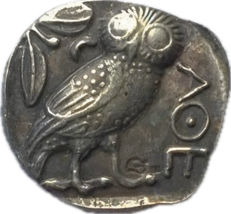 Tetradracma clásico de Atenas Restrike con Atenea y el búho de la sabiduría - $18.69 CAD