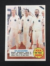 1969 Topps Man On The Moon Astronaut Schweikart Scott &amp; McDivitt #49B EX+ - £7.46 GBP