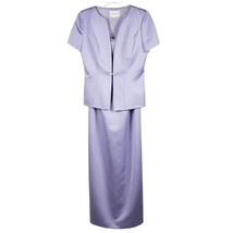 Jeanne Alexander VTG Formal Dress Jacket Set 8 Women Lilac Purple Sleeve... - £15.42 GBP