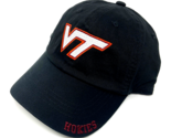 VIRGINIA TECH UNIVERSITY VT HOKIES LOGO BLACK ADJUSTABLE CURVED BILL HAT... - $17.05