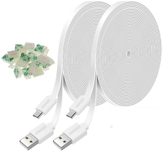 2 Pack 10FT Power Extension Cable for Wyze Cam V3 Wyze Cam Outdoor Arlo NEW - £12.48 GBP