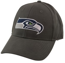 Seattle Seahawks NFL Team Apparel Structured Adjustable Gray NFL Football Hat - £15.17 GBP