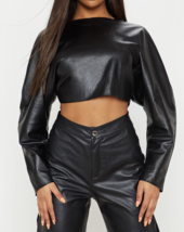 Top Stylish Genuine Formal Lambskin Casual Women&#39;s Handmade Party Black Leather - £97.18 GBP+
