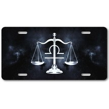 Libra zodiac astrology aluminum license plate car truck suv tag universe - £12.22 GBP