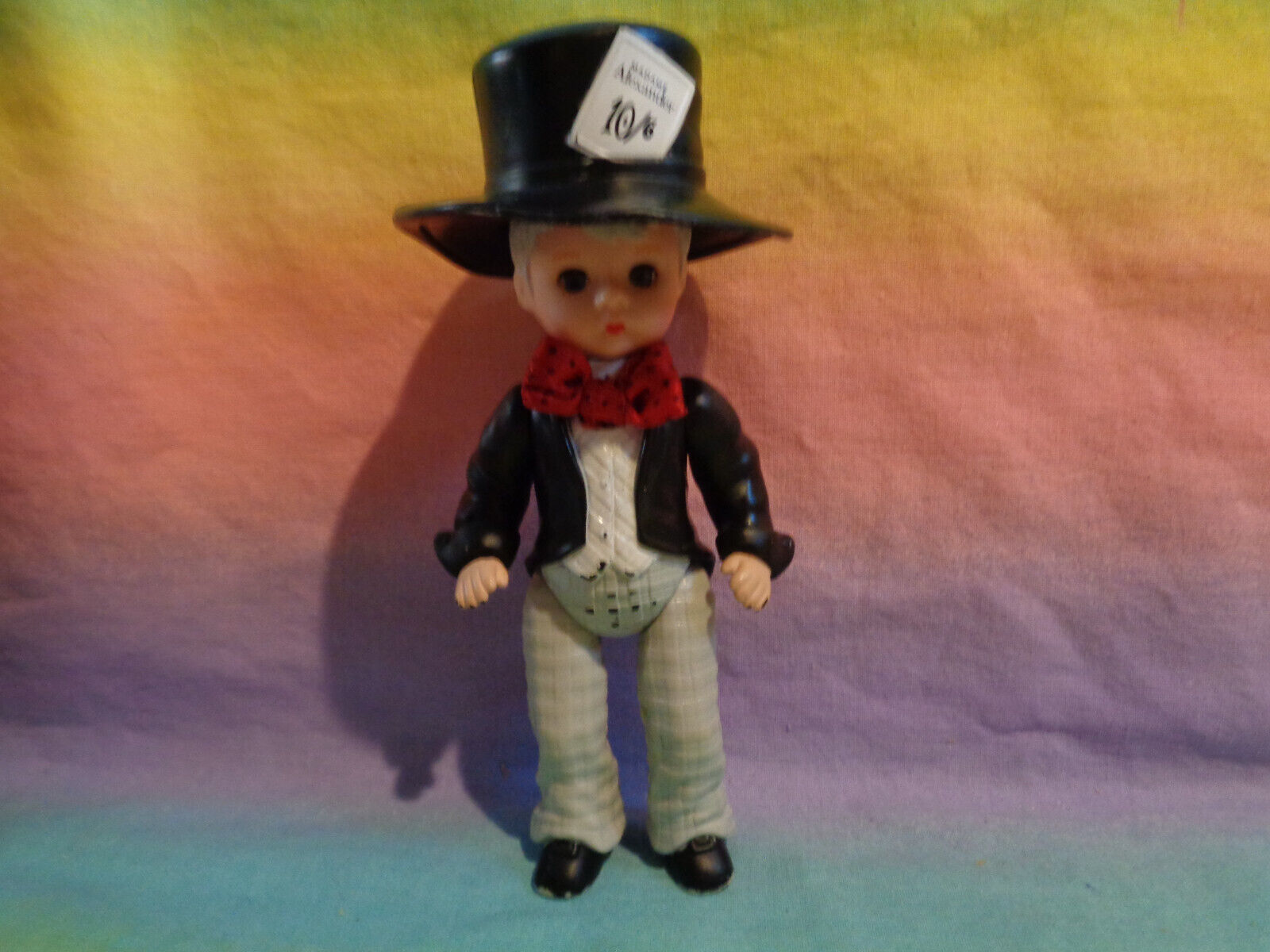 McDonald's 2010 Madame Alexander Mad Hatter Doll Black Tuxedo Red Bow Tie as is - $1.49