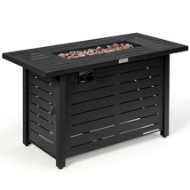 42&quot; 60,000 BTU Rectangular Propane Fire Pit Table with Waterproof Cover - $290.00